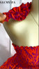 Women Floral Printed Cascading Ruffles Ball Gown Midi Maxi Long Dress Birthday Vacation Holiday Party Dresses Vestidos