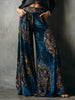 Wide Leg Pants Women Retro Ethnic Style High Waist Velvet Trousers Casual Vintage Pantalon Femme Pocket Loose Bottoms