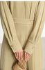 Minimalist French Long-sleeve Shirt Dress for Women Autumn A-line Office Lady Solid Midi Dresses Vestidos 12343290