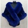 White Fur Shawl Jacket Women's Autumn Winter Faux Mink Fox Fur Dress Cheongsam Cloak Coats Thicken Warm Short Outwear