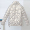 Glossy Down Cotton Jackets Women Winter Parkas Female Stand Collar Casual Warm Short Puffer Jacket Snow Outwear