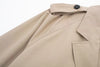 Women Belt Cropped Trench Spring Jacket Vintage Streetwear Double Breasted Long Sleeve Top Female Coat Outfits
