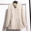 Women Double Layer Windbreaker Autumn Casual Slim Coat Plus Size 4Xl Stand-Up Collar Ladies Jacket