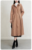 Pleated Lapel Collar Autumn Winter Thickened Pleated Women's Trench Coat Chic Loose Single Breasted Cotton Jacket