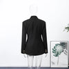 Elegant Women's Jacket V-neck Single Breasted Slim Wasit Female Solid Jackets Early Spring Chic Lady Blazers