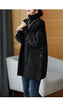 Women's Parkas Autumn Winter Loose Mid Long Casual Splicing knitted Warm Female Jacket Outwear Overcoat Woman