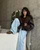 Casual Black Leather Lace Up Short Jacket Women Long Sleeve Zipper Lapel Loose Button Coat Lady Daily High Street Outerwear