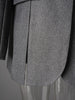 Contrast Color Ribbon Blazer Women's Notched Collar Loose Single Button Long Sleeves Split Suit Jacket