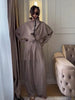 White Stand Collar Long Pant Suits Women Chic Solid Full Sleeves Single Breasted Loose Pants Set Lady Daily Street Outfit
