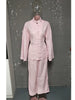 Two-piece Set Stand Collar Long Sleeved Single Breasted Top Straight Leg Pants Women's Clothing Autumn 19DB1060