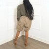 Women's Loose Casual Bloomers Leggings Pockets Elastic Wasit Solid Capris High Street Vintage Trousers