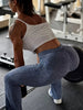 Slim High Waist Capris Sexy Bell Bottom Flare Tights Solid Y2k Women Clothes E Girl Aesthetic Streetwear Woman Pants
