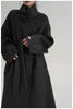 Advanced Gray Standing Collar Long Woolen Coat For Women'S Autumn And Winter Clothing, Double-Sided Woolen Coat