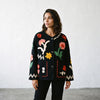 Chic Embroidery Pink Lace Up Woman Short Coat Casual Long Sleeves V Neck Jacket Autumn Lady Commuter Street Outerwear
