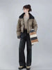 Women Coffee Black Short Parkas Thicken Warm Long Sleeve Lapel Cotton Padded Coat Vintage Winter Student Jacket Streetwear