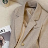 Women's Blazer Jacket Spring Autumn Korean Version Loose Ladies Small Suit Coat Design Sense Lady Outerwear