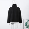 Elegant Women's Coat High Stand Collar Full Sleeve Double Breasted Solid Female Coats Autumn High Street Lady Top