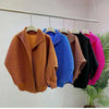 Spring Pleated Short Coat Women's Casual Style Loose Big Collar Single Breasted Elastic Outwear Jacket 2DB1992