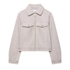 Casual Solid Suede Jackets Women Street Stand Collar Full Sleeve Zippers Loose Coats Female Spring Lady Jacket