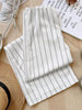 Women's High Waist Striped Wide Leg Pants, Anti-Wrinkle Fabric, Elegant Vertical Stripe Design, Casual Office Commute Essential