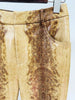 High Street Designer Suit Set Women's Snake Skin Patterned Leather Jacket Flare Pants Set