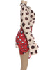 Silk Scarf Strap Patchwork Dress Women Sexy Single-Breasted Full Sleeve Polka Dot Print Hottie Music Festival Bodycon