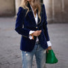 Women's Gold Velvet Blazer, Office Lady Spring Autumn Foreign Atmosphere, Red Blazers Suit, OL Professional Wear