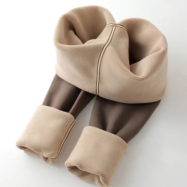 Winter Seamless Rabbit Fleece Shark Leggings Women Sexy Slim Elastic High Waist Casual Leggings Plus Velvet Thicken Warm Legging