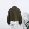 Vintage Turn-down Collar Suede Jackets Women Full Sleeve Breasted Pocket Coat Female Autumn Winter Chic Casual Wear