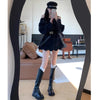 Off Shoulder Pullover Women Long Sweater Dress Autumn Elegant Knitted Long Sleeve Loose Casual Solid Tops Sweet Knitwear