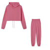 Fall Winter Women's Hoodies Two Piece Set - Oversized Hoodie Sweatpants Sportswear Suit Casual Sweatshirt Trouser Set