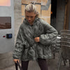Quilted Round Neck Solid Puffer Coat Zip-Up Oversized Winter Women Padded Jacket Versatile Casual Lady Cotton-Padded Coat