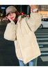 Winter Short Jacket Woman Parkas Thick Warm Spliced Hooded Parka Oversized Korean Loose Cotton Padded Outerwear