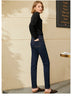 Minimalism Jeans for Women Autumn Slim Feet Casual All-match Cotton Slight Strech Ankle-Length Pants 12514004