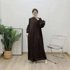 Wine Red Pleated Dress For Women Flower Sleeves Female Evening Party Elegant Clothing Ladies 2DB1827