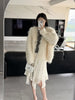 Women Autumn Furry Sweater Coat Single Button Design Knitted Warm Coat Thick Cardigans Clothes Tops For Women Sweater