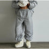In stock Polka Dot Hooded Puffer Coat Drawstring Hem Zip‑Up Winter Women Warm Pants Set Glam Causal Lady Cotton‑Padded Suit