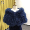 Real Ostrich Feather Wedding Shawl Women Winter Fur Wrap Cape Scarf Fluffy Feather Bridal Shrug Party Stoles Bride Cape Cloak