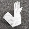 Women Multicolor 55CM Long Satin Ceremonial Gloves Elegant Retro Party Prom Cosplay Bridal Wedding Dress Accessories