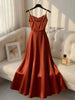 Pearl Strap Satin Slip Retro Dress Women's Elegant Solid Color Dress Strap Handmade Beaded Waist Collection Satin Gilded Dresses
