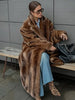 Women Faux Fur Overcoat Chic Lapel Long Sleeve Loose Fluffy Coat Lady Winter Warm Elegant Street Outerwear