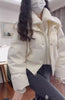 Autumn Winter Women Fake Two Pieces Padded Jacket Turn-down Collar Crop Down Jacket Korean Thick Parkas Outwears Designer