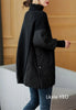 Women's Winter Parka Coat Versatile Lady Splicing Knitted Outerwear Temperament Casual Ladies Sweater Jacket