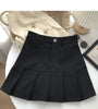 Y2K Vintage High Waist Pleated Skirt Women College Style Uniforms Safety Pants Mini Skirts Woman Korean Street Slim A-Line Skirt