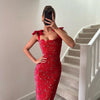 Elegant Long Party Dress Women Sexy Slim Hip Package Bow Sling Female Christmas Evening Dresses Club Maxi Lady Robe