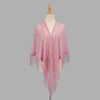 Tassel Patchwork V-Neck Cardigans Women Wedding Accessories Shawl Hollow Multicolored Evening Prom Cape Tulle Shawl Party