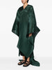 Pleated Women's Medium Length V-neck Drooping Blouse Dress