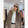 Women Faux Fur Maxi Coat Chic Open Front Stand‑collar Long Sleeve Oversized Outerwear Winter Autumn Warm