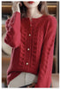 Autumn Knitted Cardigan Women's Jacket Long Sleeve Korean Loose Round Neck Cardigan Sweater Jackets Women Casual Knit Top