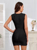 Sexy Plunge V Bandage Dress Stripes Slim Bodyocn Mini Party Celebrity Evening Dress Elastic Knitted Vestidos